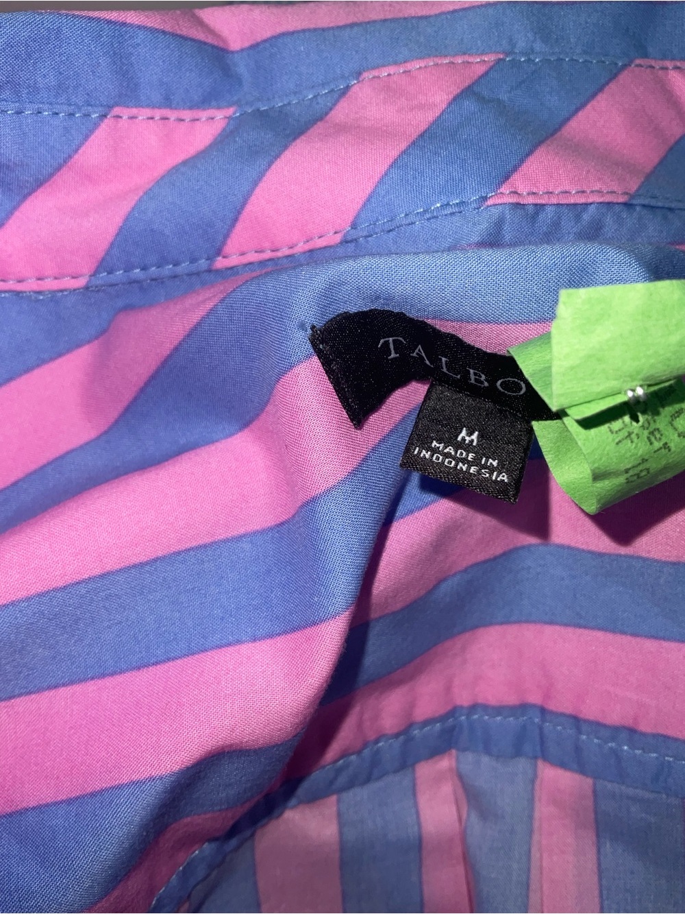 Talbots Garden Striped Popover Blouse - Picture 5 of 5